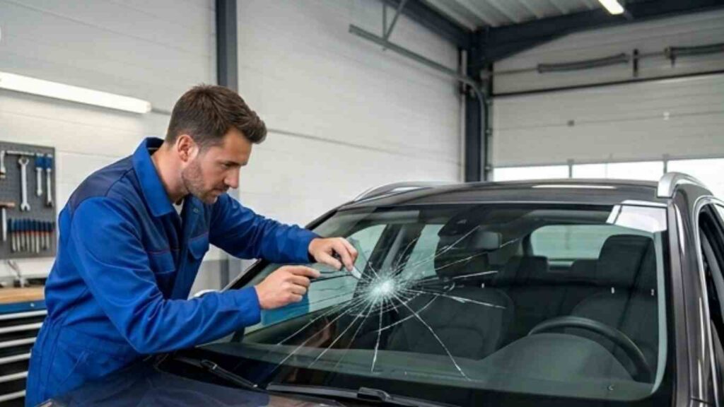 Audit du véhicule et préparation avant le remplacement vitre auto