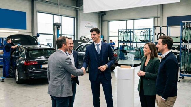Entreprendre avec un champion Devenez franchisé Pare-Brise Éco aux côtés de Thibaut Courtois